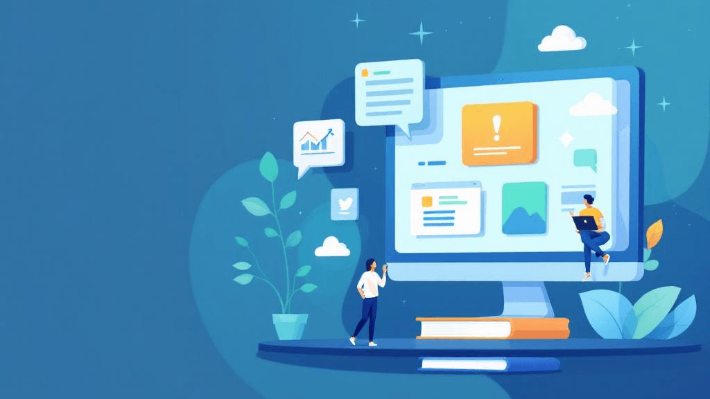 A professional blog header illustration for an article about Developer Learning Resources.Context: Interactive learning ...